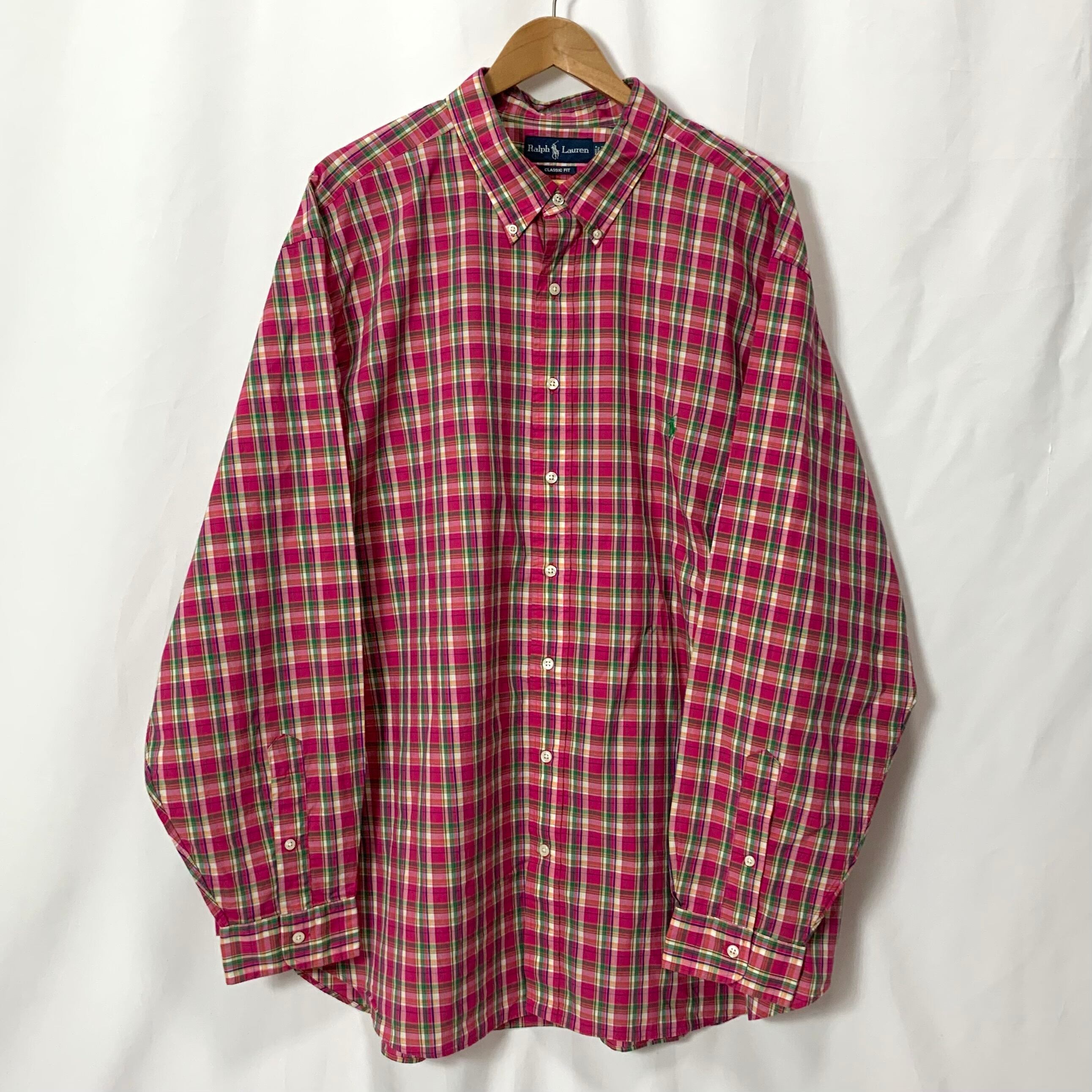 vintage old 90s Ralph Lauren Check B.D Shirt CLASSIC FIT ラルフ