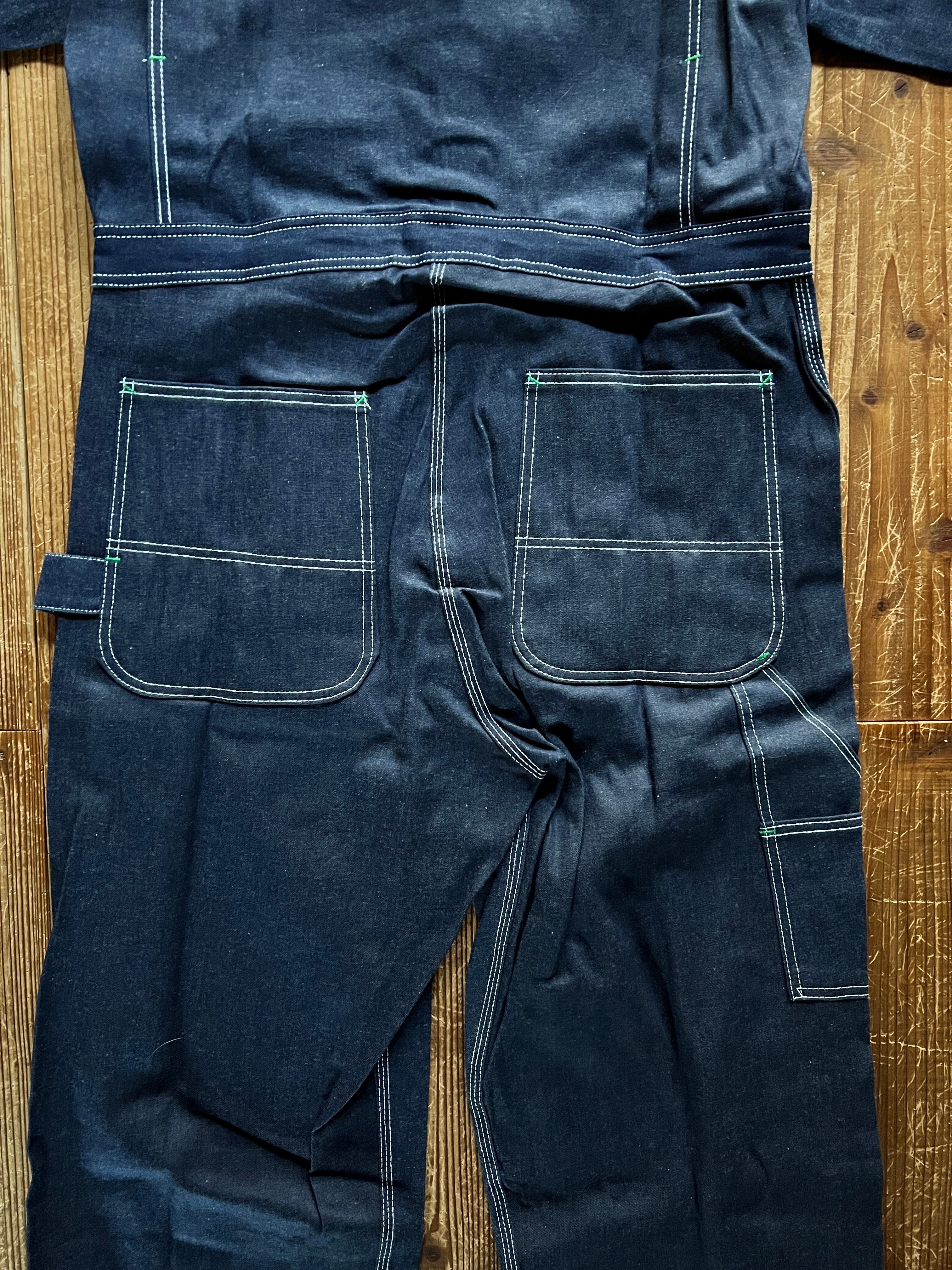 70's POINTER デニムオールインワン DEADSTOCK 表記(40×32)