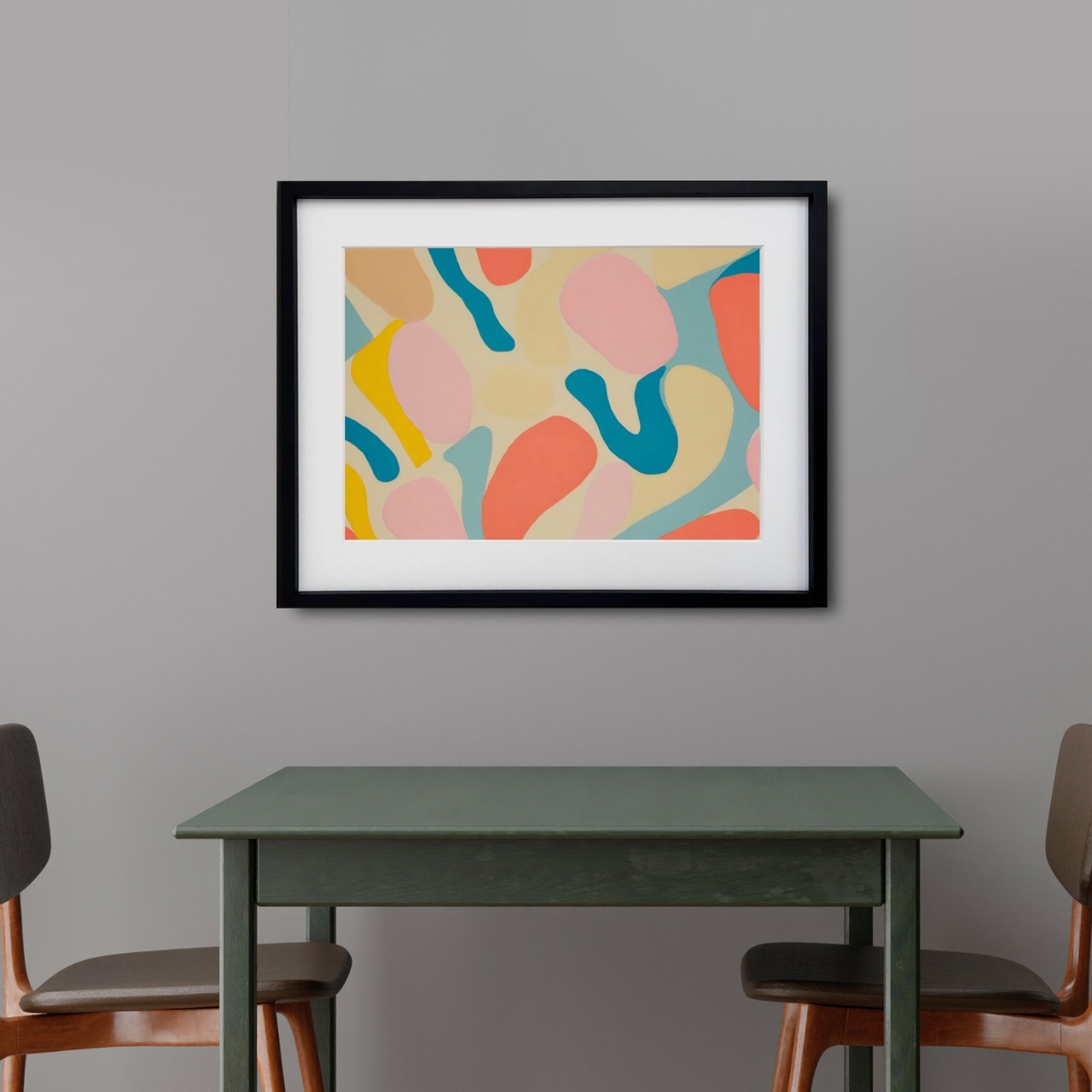 Mayo｜ポップでユーモラスなマヨネーズアートポスター｜遊び心あふれるインテリアに最適｜額縁セット・国内生産・A3ポスター