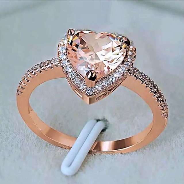 Pink heart ring