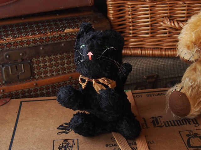 イギリスアンティーク　黒ネコ(Merrythought)