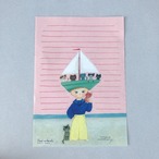 Letter paper (M) *ボートの帽子