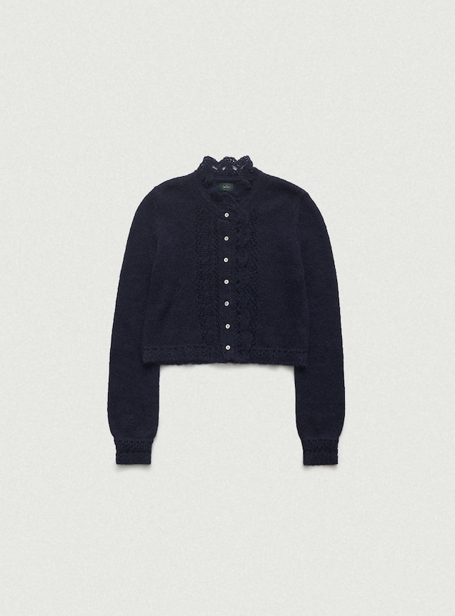 [The Barnnet] Hale Frill Mohair Cardigan_Navy 正規品 韓国ブランド 韓国通販 韓国代行 韓国ファッション ザ バーネット ザバーネット thebarnnet 日本 店舗