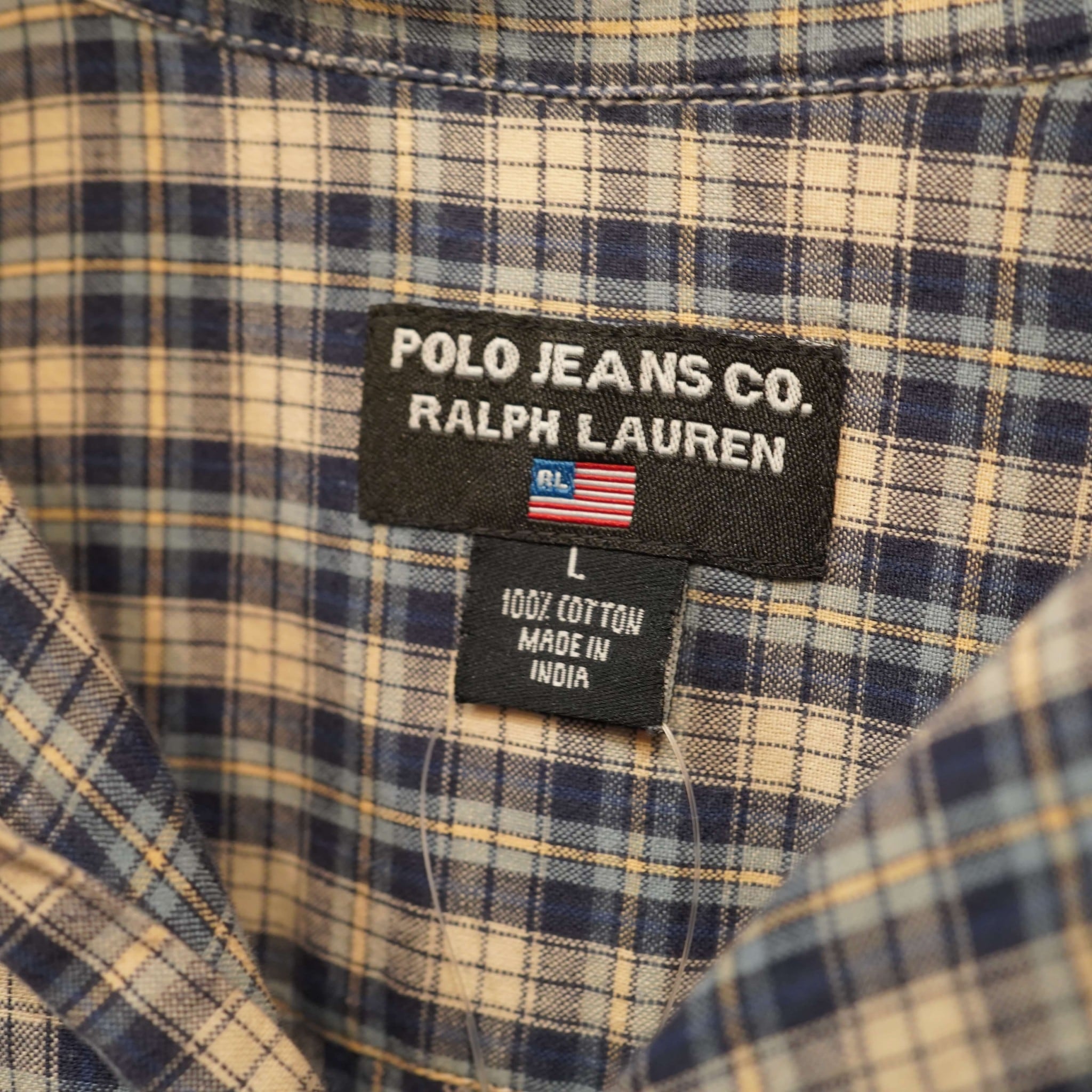 90s00s polo jeans ralphlauren 開襟シャツ オープンカラーシャツ L