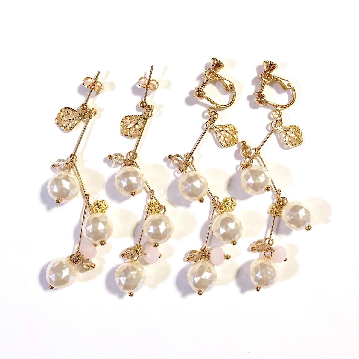 ジグザグデザインピアス』 （セール】クリームドット Cream dot  