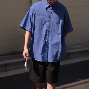 カジュアルストライプルーズ半袖シャツ　0699