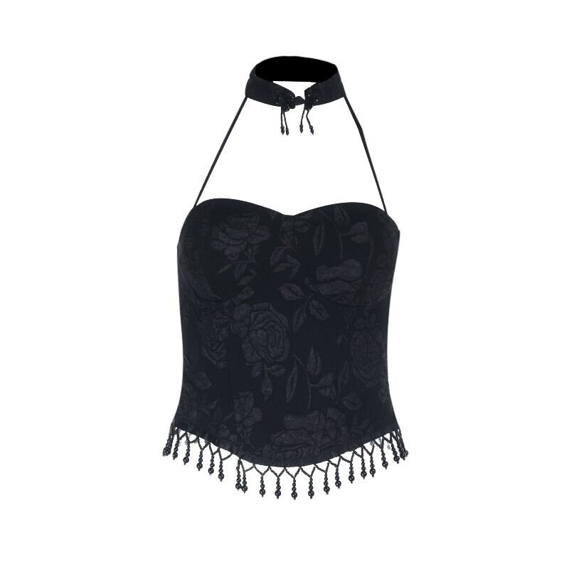 Rose halter bustier r0160