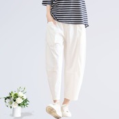 タック入りバルーンシルエットパンツ(L~LL) アイボリー
