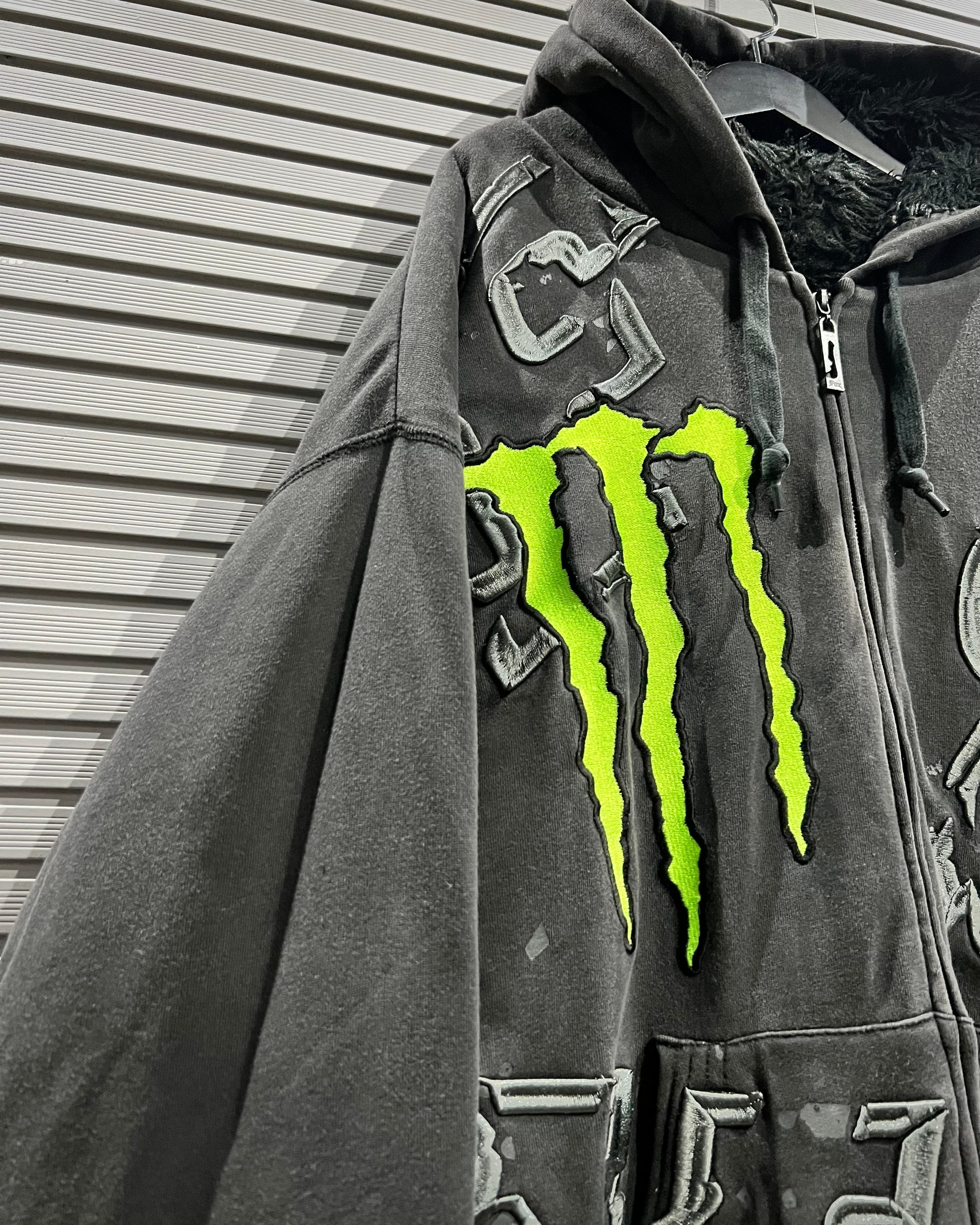 X VINTAGE】“FOX RACING”“MONSTER ENERGY” Logo Design Loose Zip Up