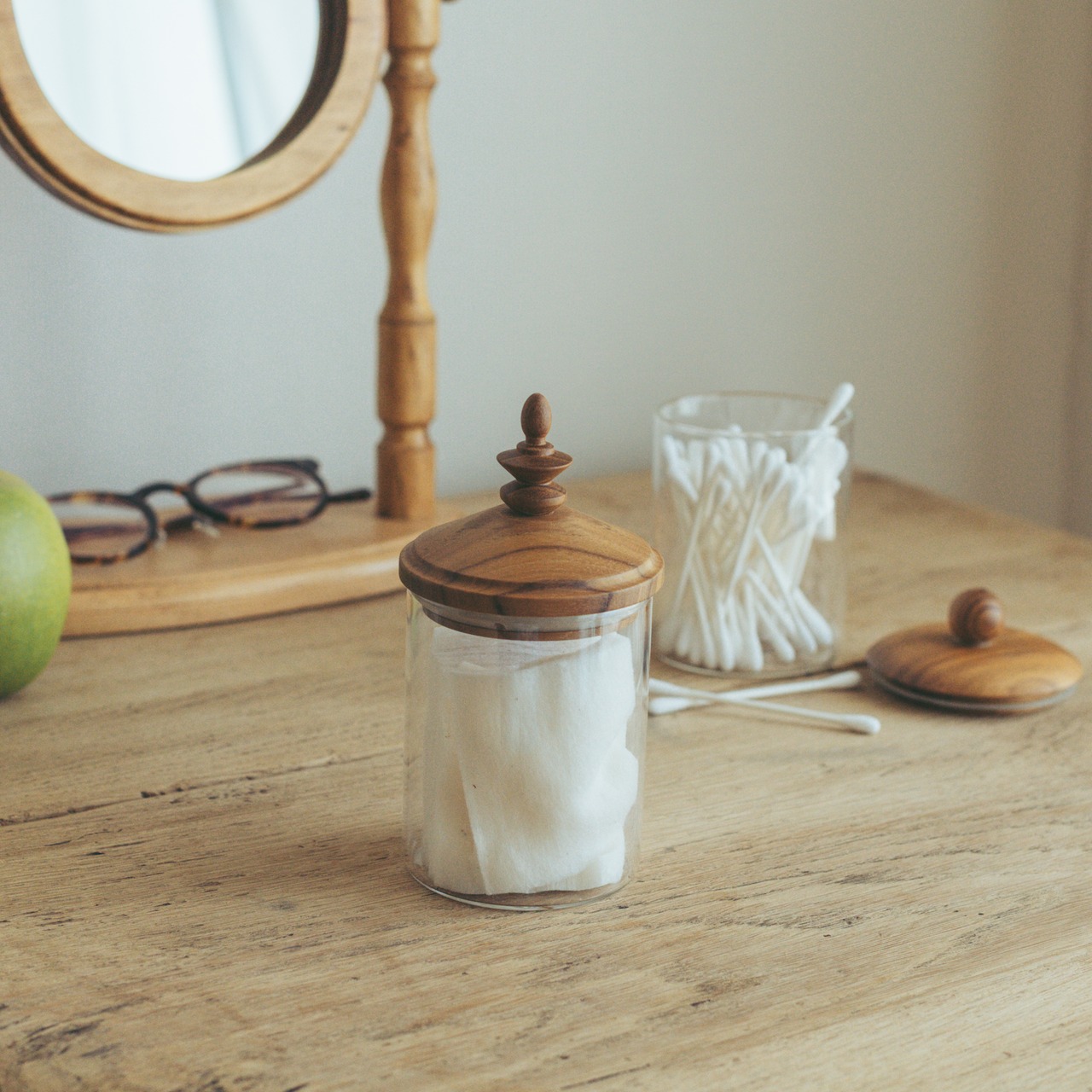 Wood Classic Glass Canister