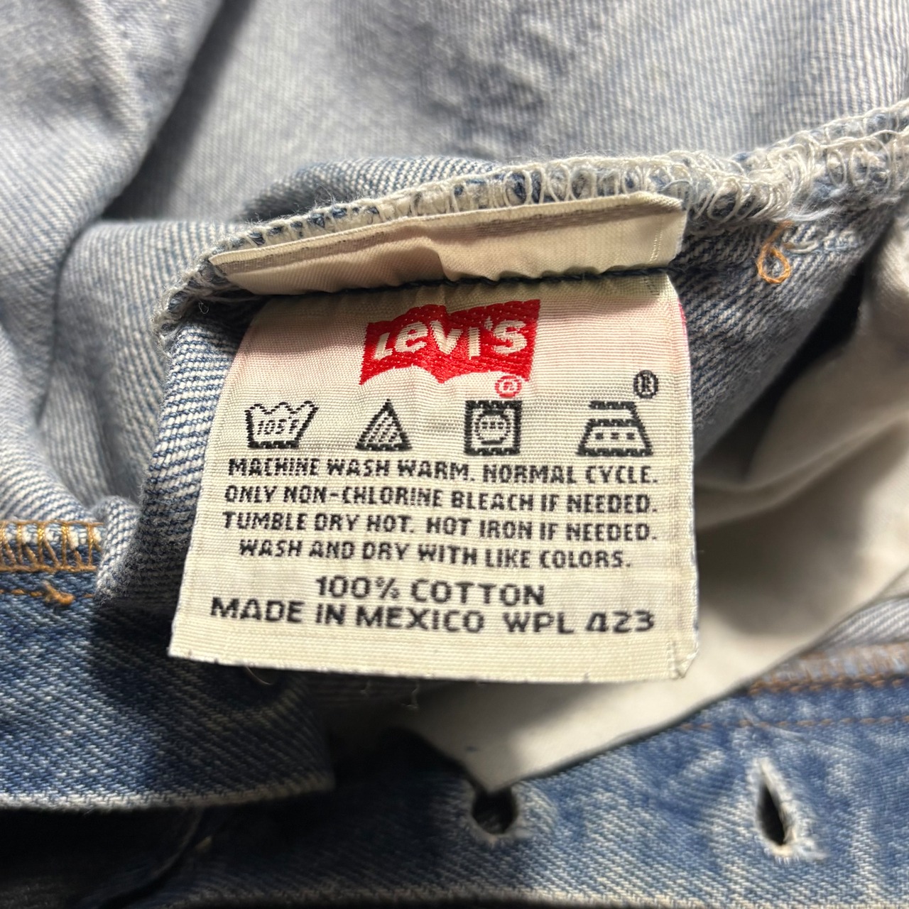 LEVI’S 501 black paint coating denim pants