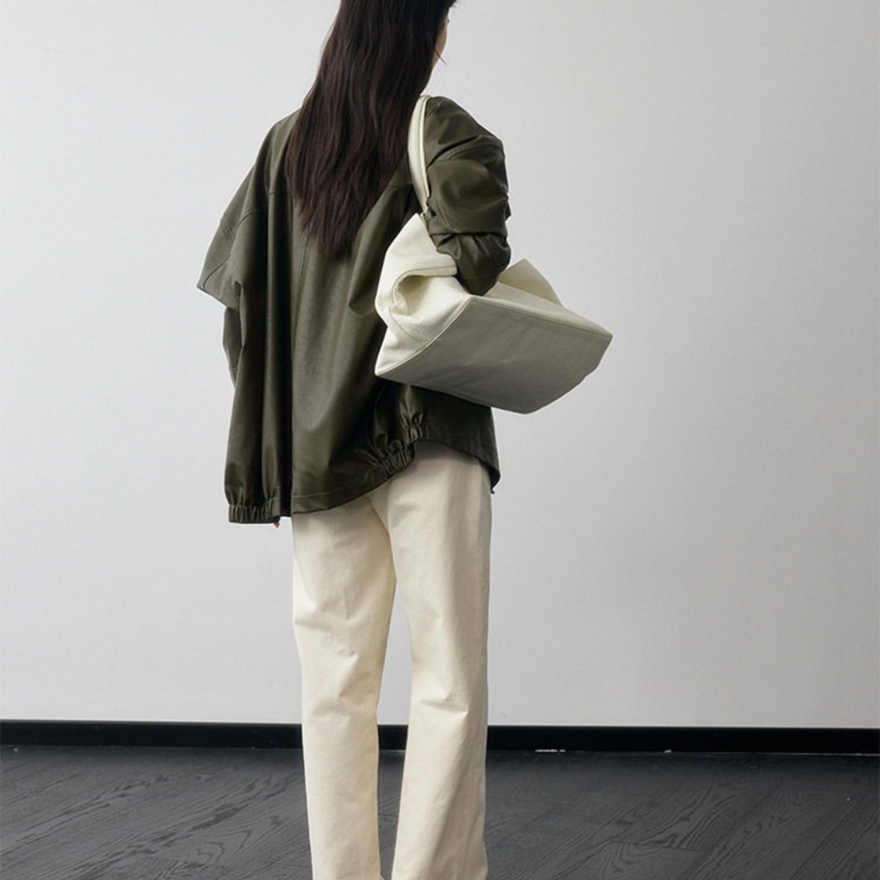 Oversized Leather Jacket T4267