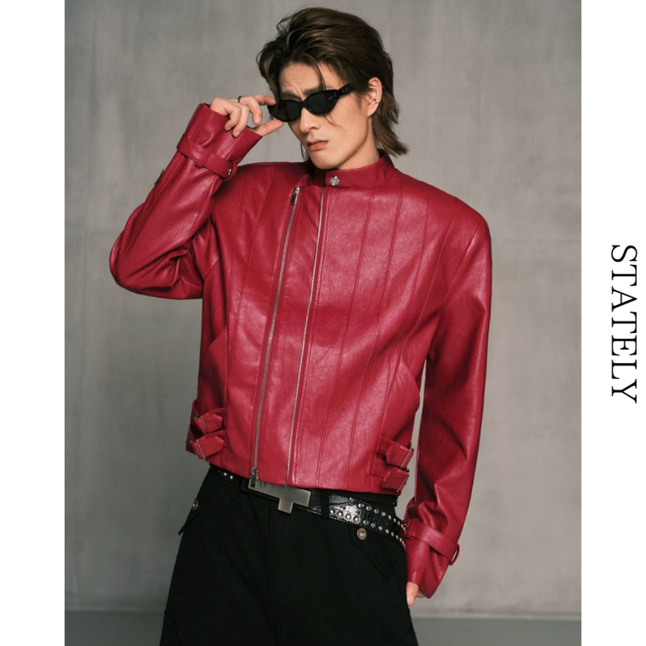 Asymmetry Zip ライダースジャケット/2color_O64・画像10