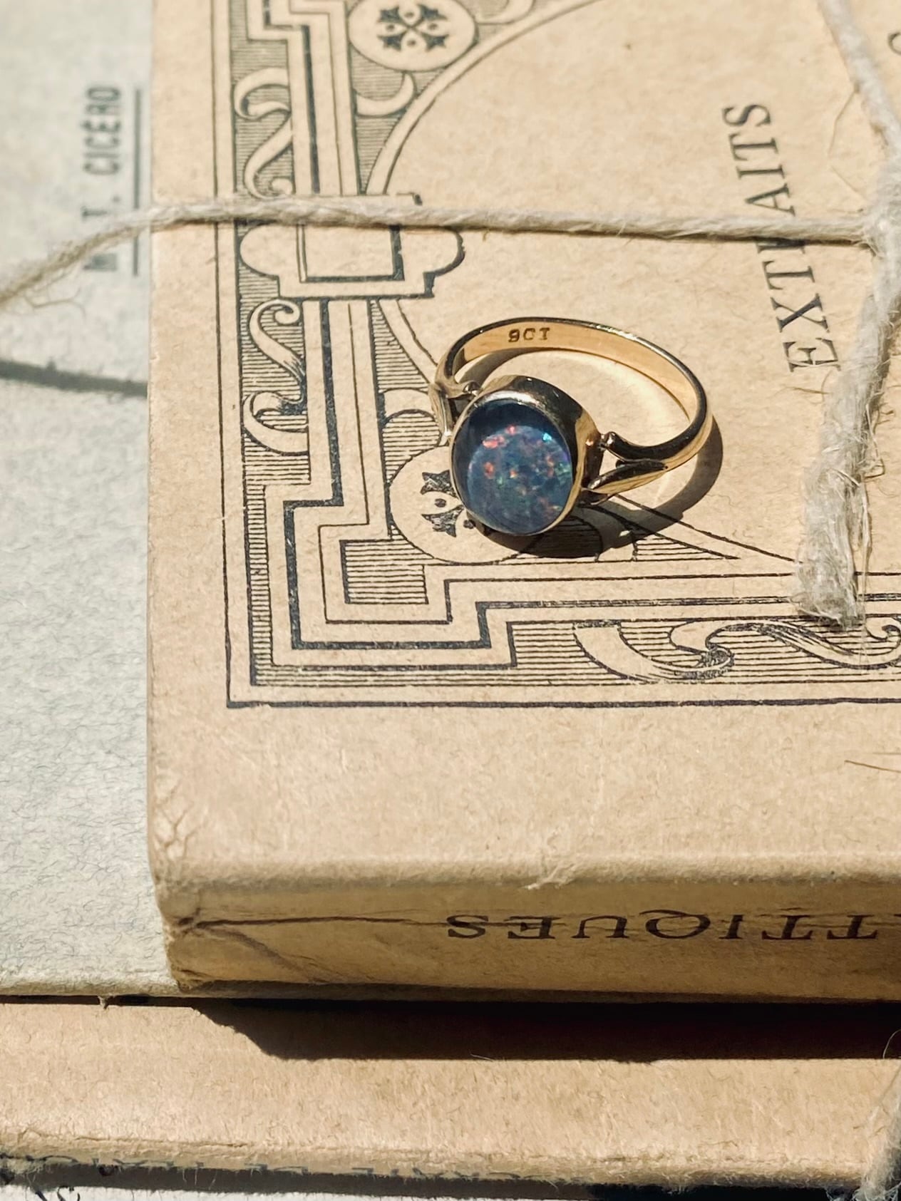 K9ブラックオパールリング