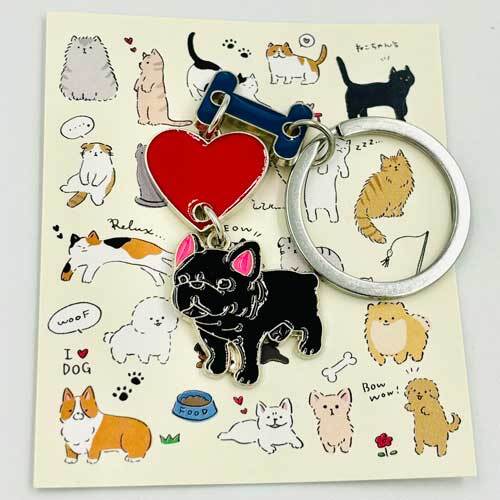 キーホルダー【フレンチブルドッグ・パグ・ボストンテリア】 | Buff Store