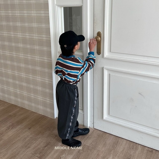 *即納* MIDDLE NAME ピグメントテープジョガーパンツ