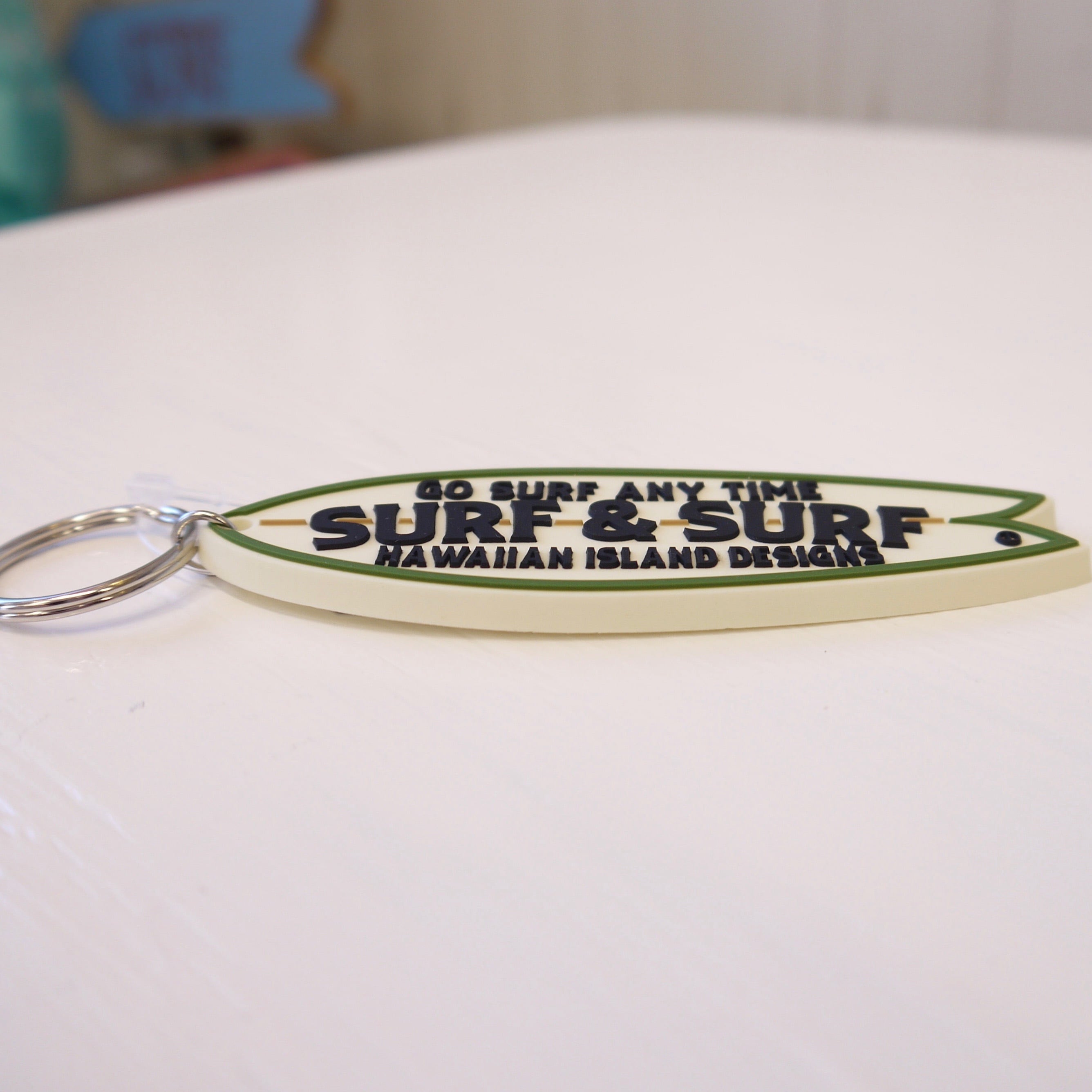 ☆ハワイアン雑貨☆SURF&SURF／サーフボード型キーリング