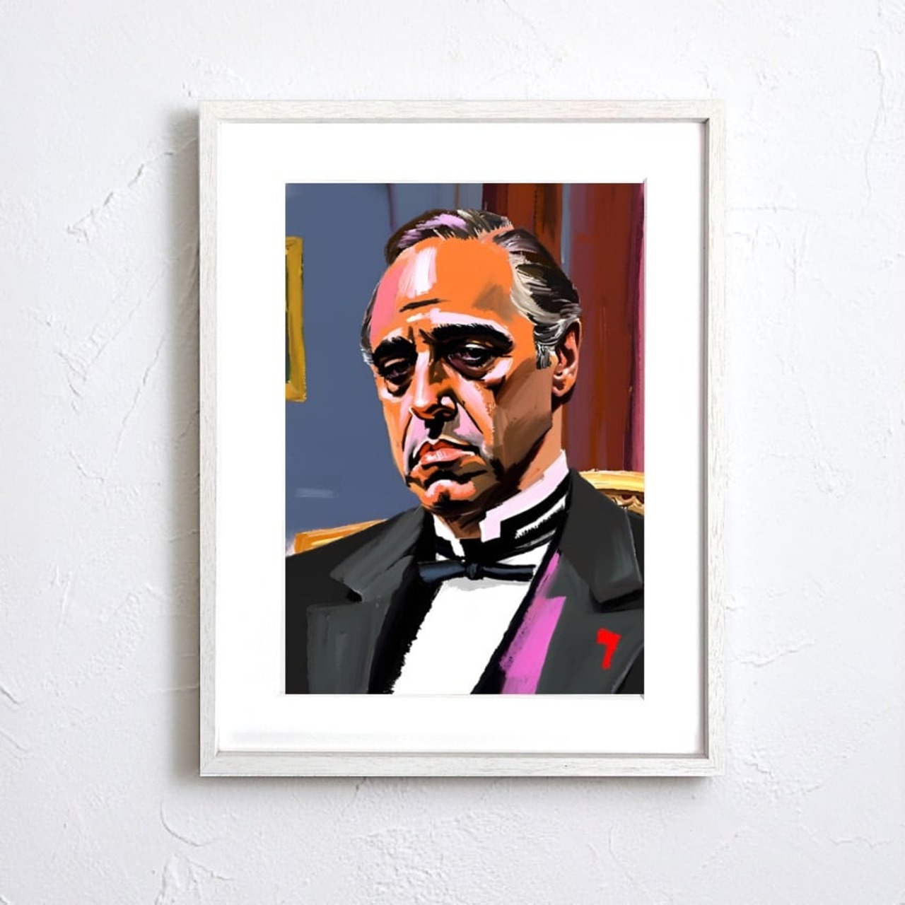 The Godfather Portrait｜マーロン・ブランドを描いた名作映画アートポスター｜重厚でクラシックな空間を演出するインテリアA3ポスター