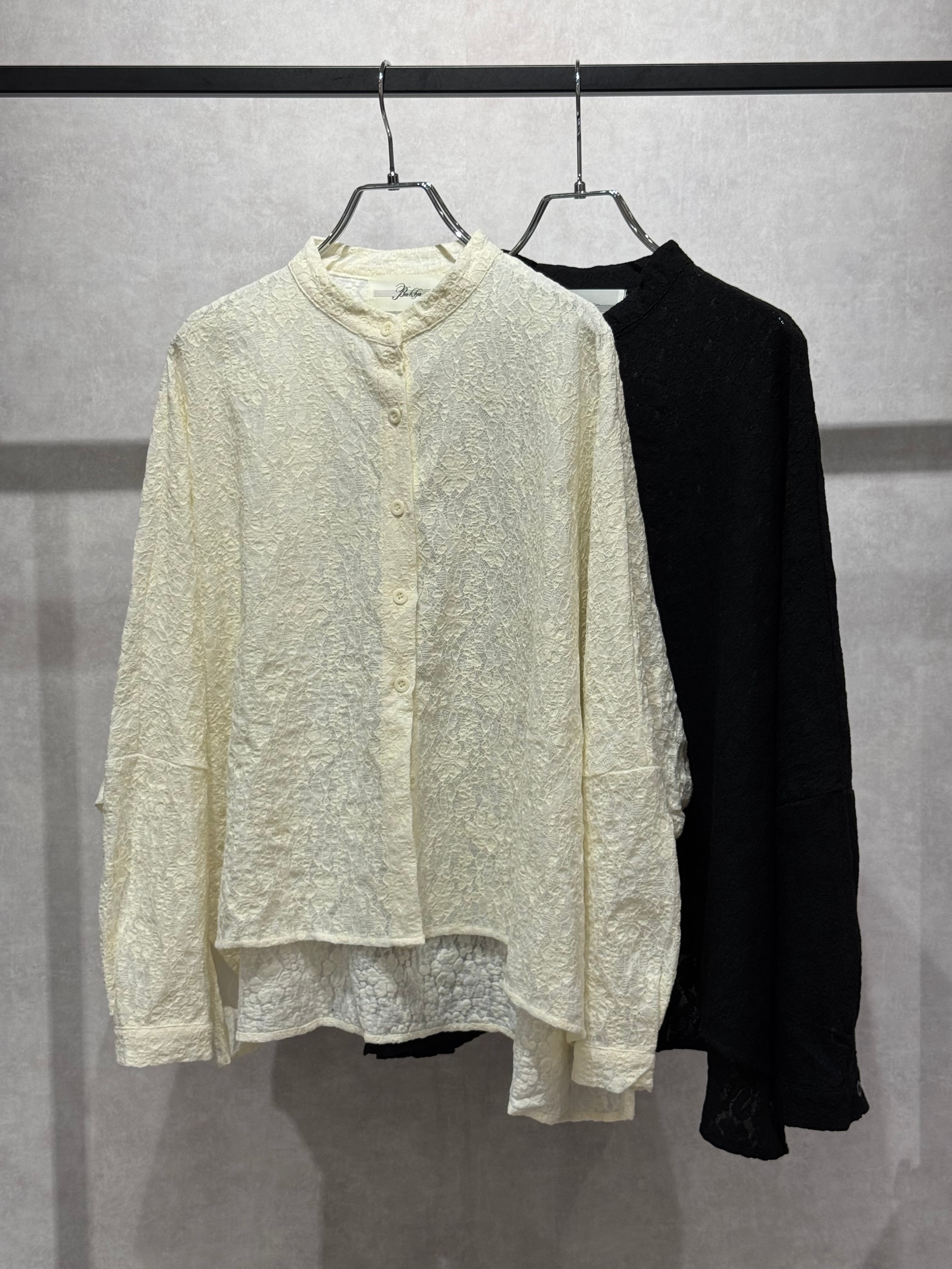lace wide shirt blouse