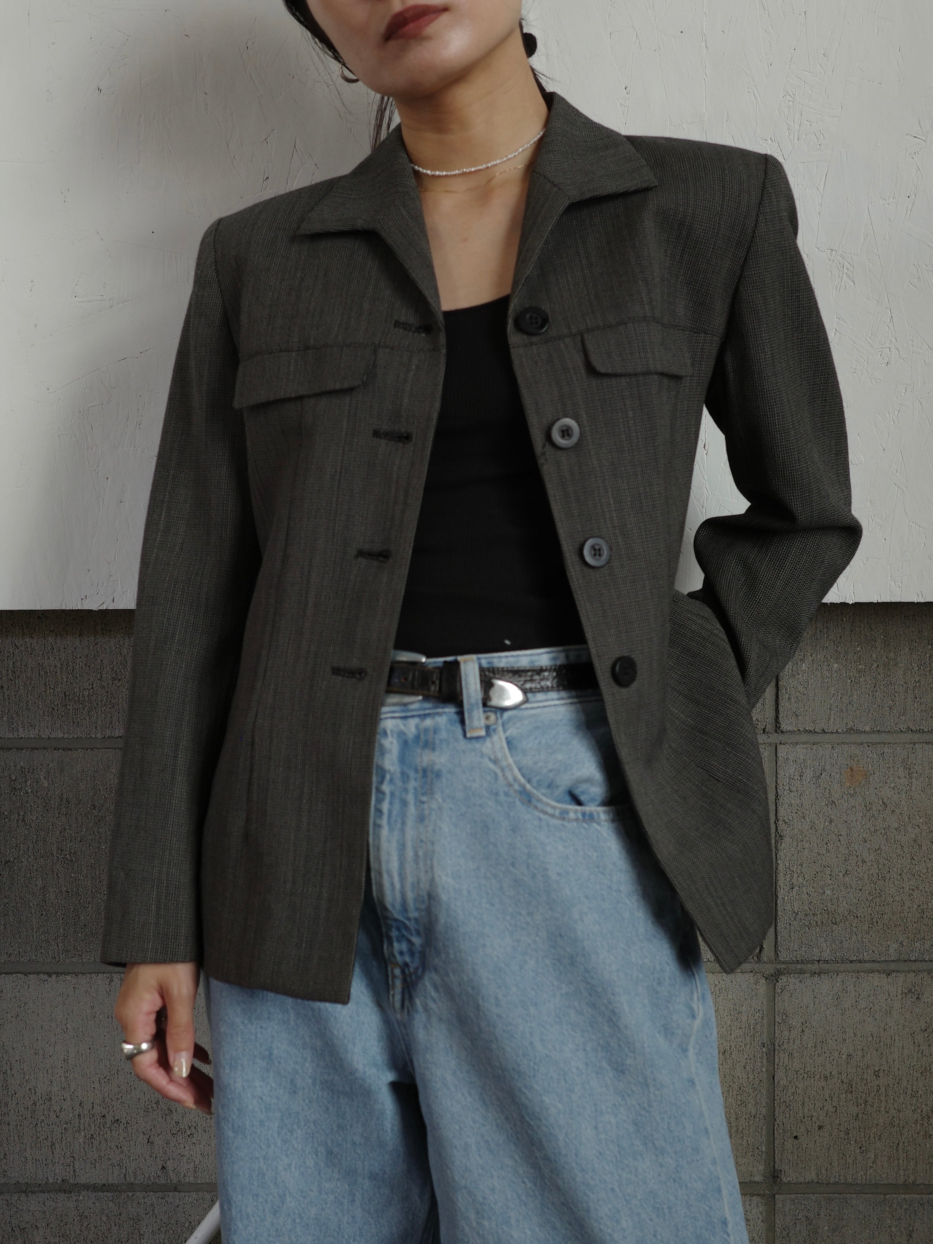 <vintage>buttonup minimal jacket