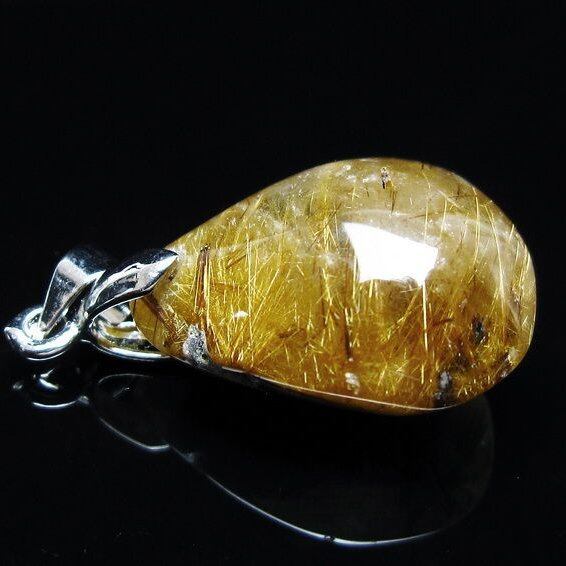 タイチンルチルクォーツ ペンダント ルチルクォーツ ペンダントトップ 一点物 メール便可 [M便 1/20] 112-13334