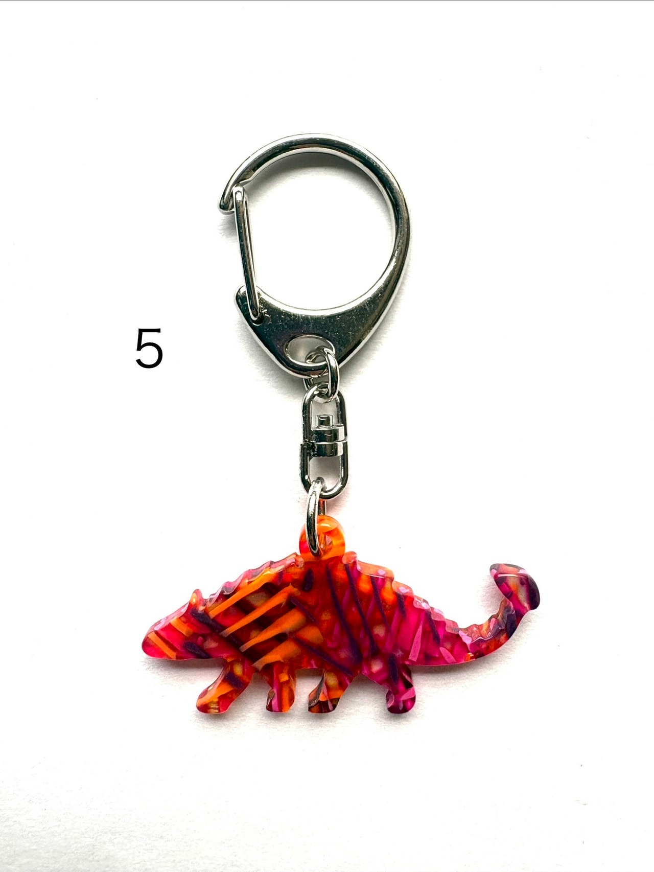 ★恐竜キーホルダー★アンキロサウルス　【メガネ産地福井～メガネ素材で作ったアクセサリー】