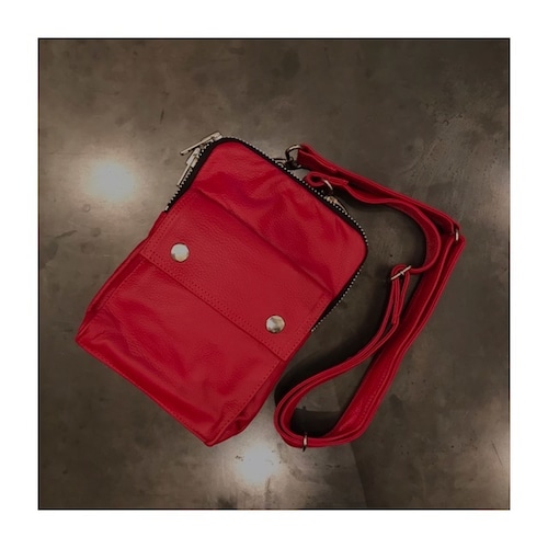 Rocket Bag / Leather Shoulder Bag (Red)