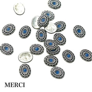 【2個】オーバルミニコンチョネイル/レジン/パーツ/