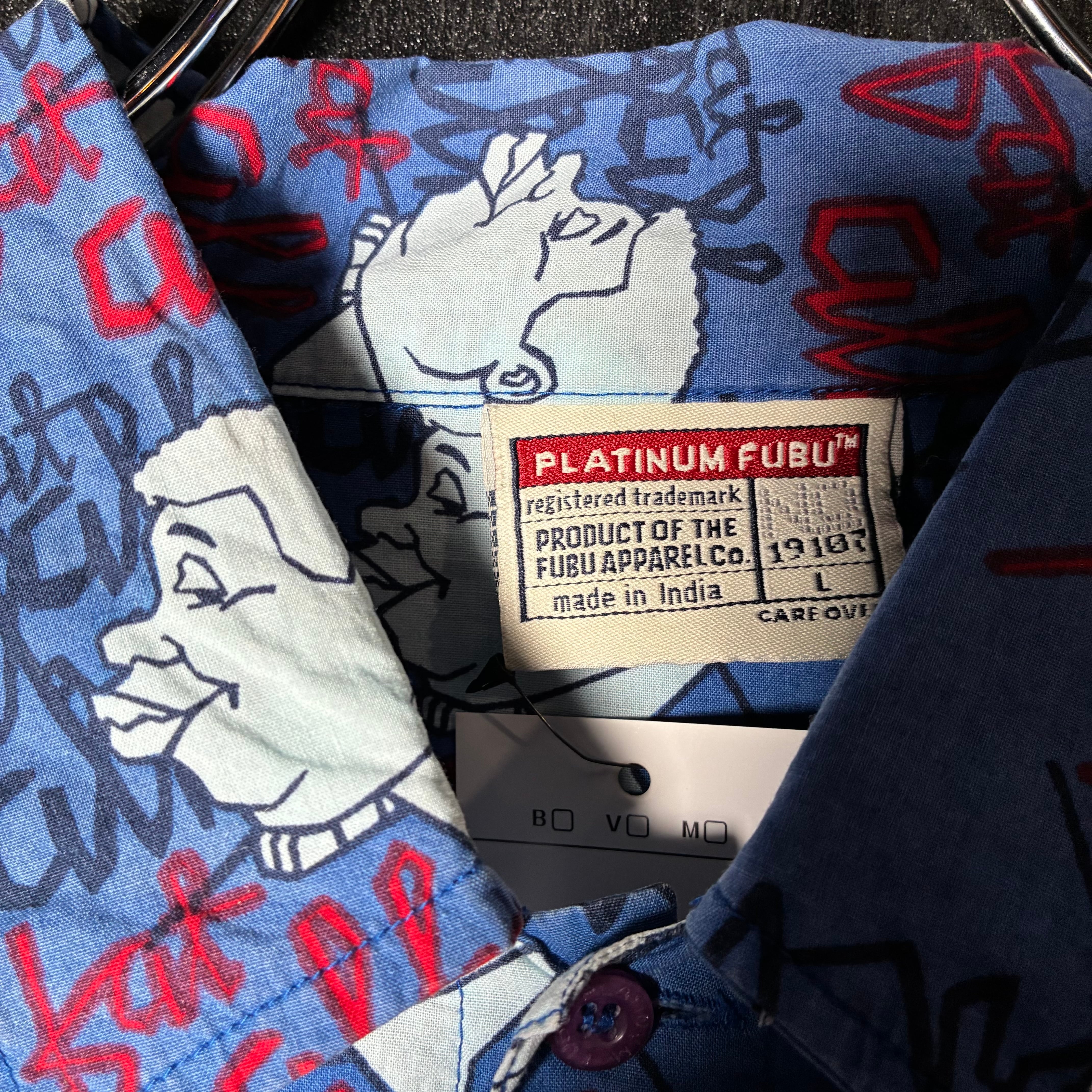 PLATINUM FUBU S/S Shirt プラチナムフブ 総柄半袖シャツ | 古着屋 the