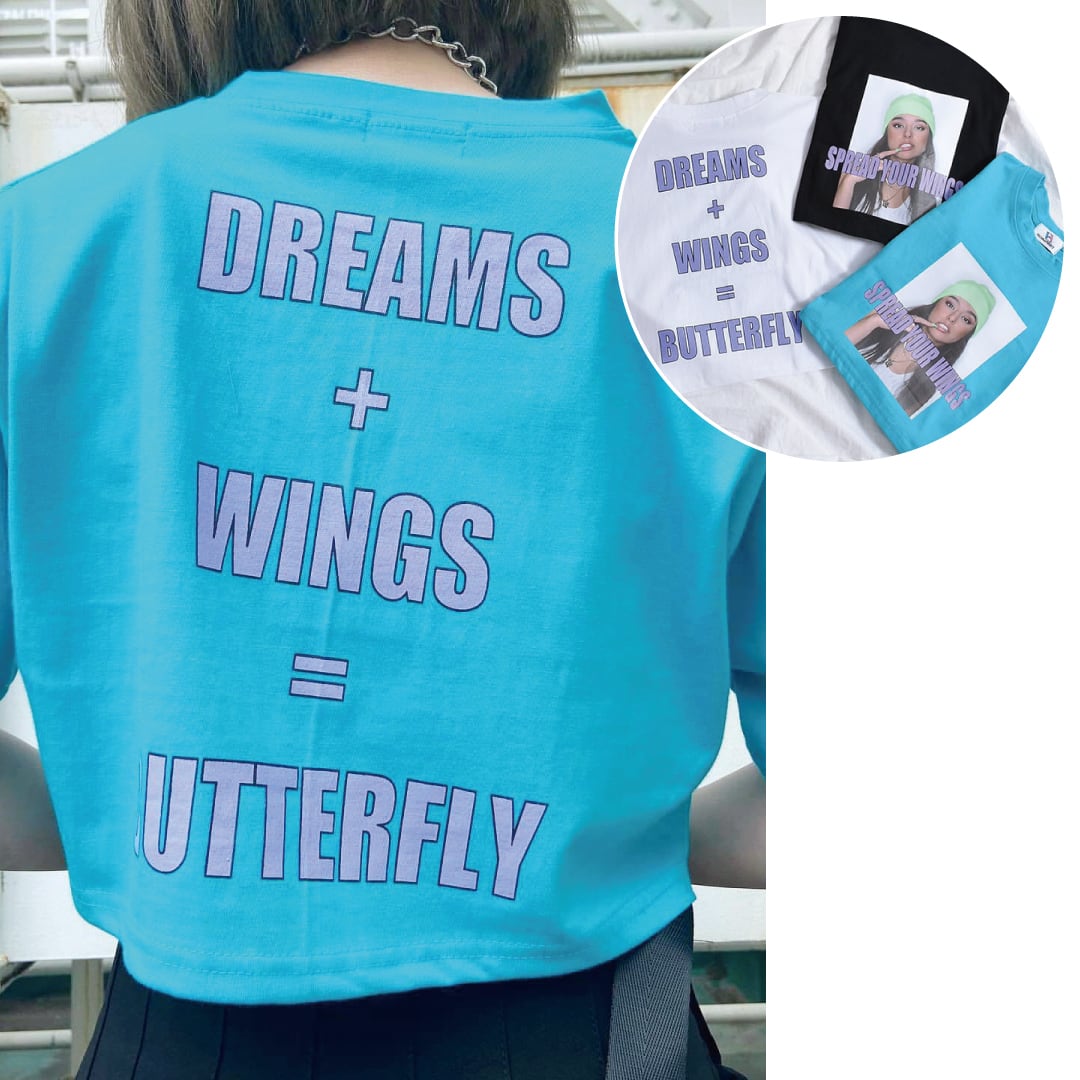 【50%OFF】ショート丈 SPREAD YOUR WINGS Tシャツ