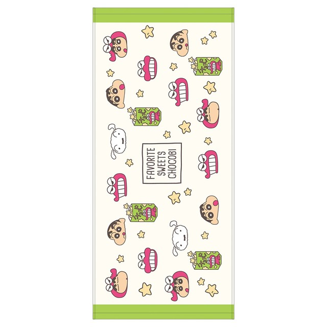 【ロット販売】【5入】クレヨンしんちゃんプリントフェイスタオル チョコビちらし(4030927)