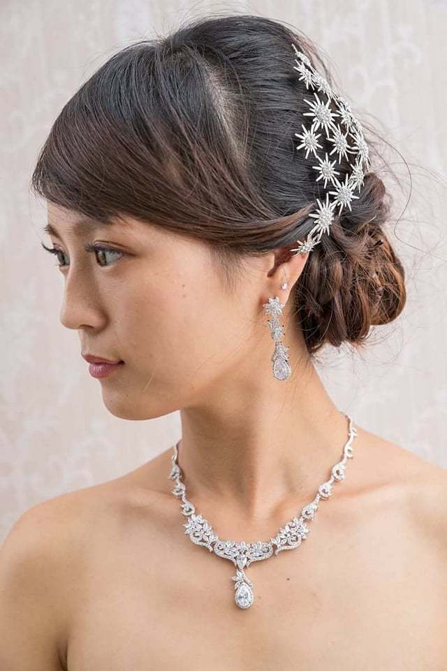 シシィ・スタァ・ヘッドドレス/ウェディングアクセサリー/コームタイプ