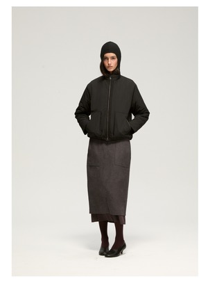 DECESOLO 26AW 3Mシンサレート マルチマテリアル ショート中綿ジャケット