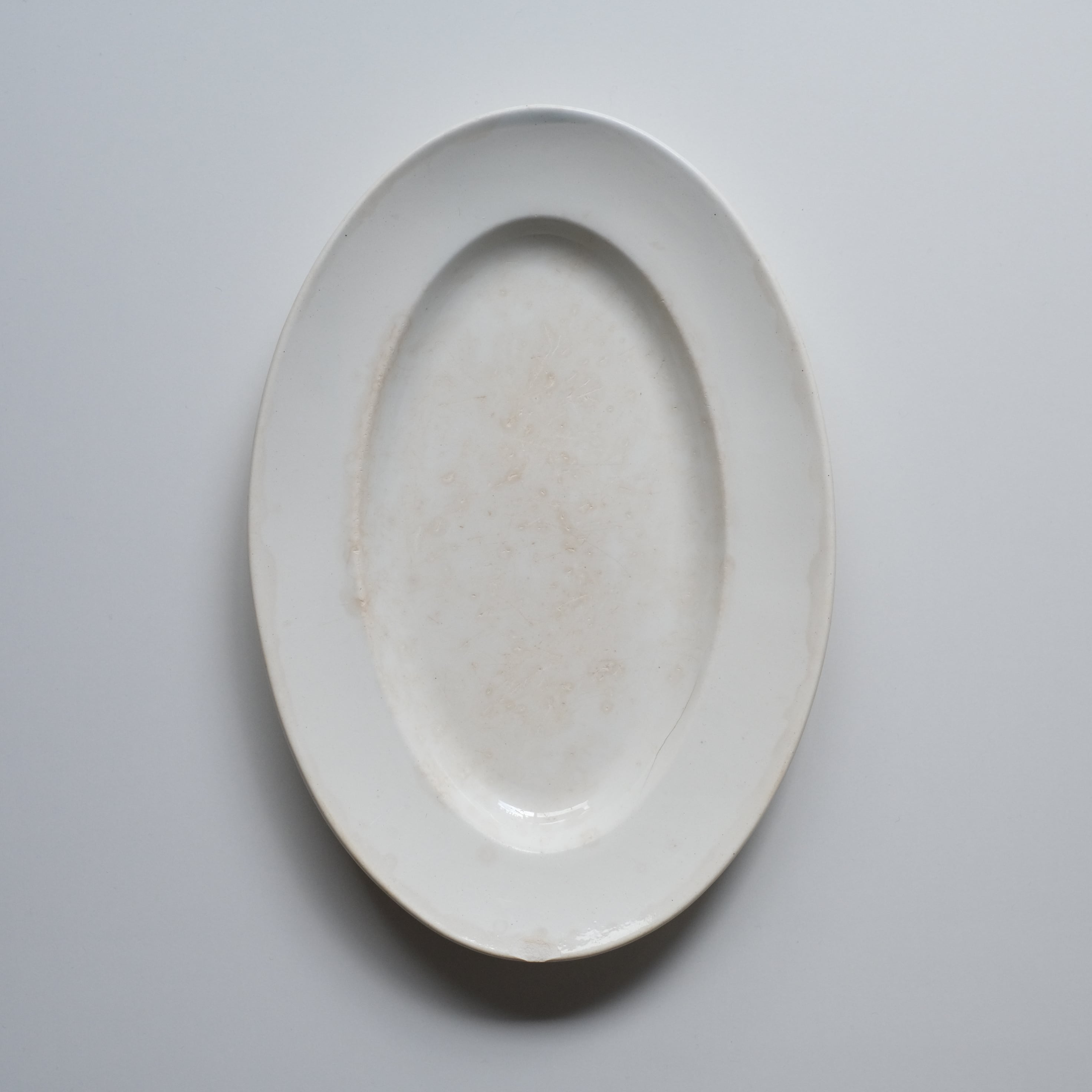 ボルドー窯 フランス アンティーク オーバル リムプレート Bordeaux