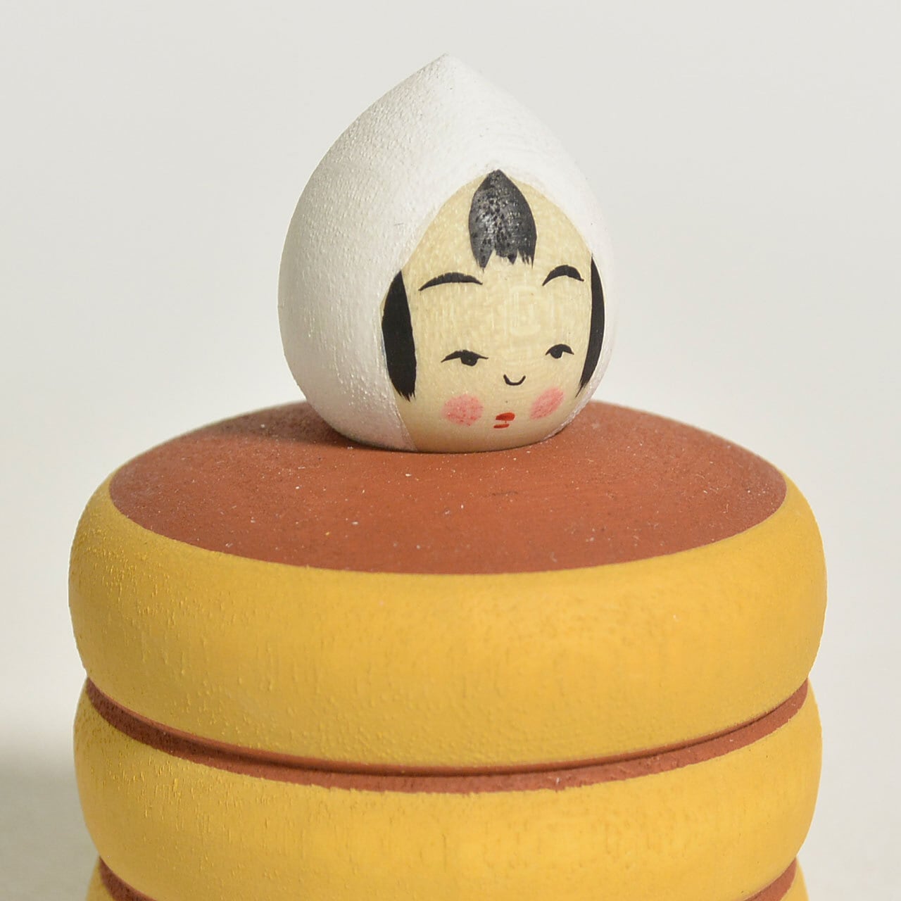 パンケーキちゃんこけし 約1.5寸 約4.5cm 鈴木明 工人（作並系）#2488