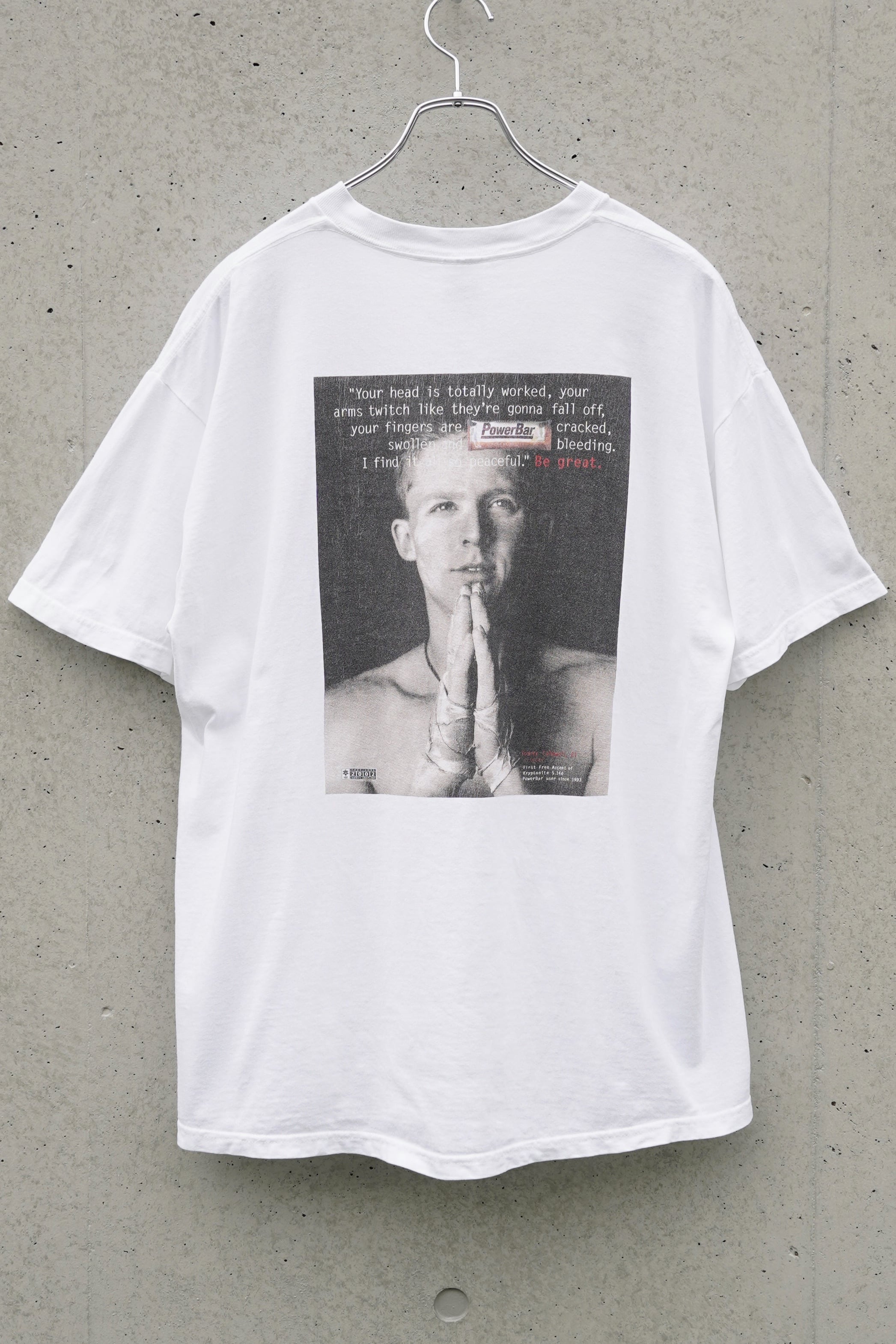 PowerBar × Tommy Caldwell “Kryptonite 5.14d” / 2001–02 Climbing Promo T-Shirt / SALT LAKE 2002 / XL