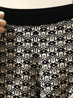 Geometry】Jacquard Knit Baggy Pants/ジャガードニットバギー
