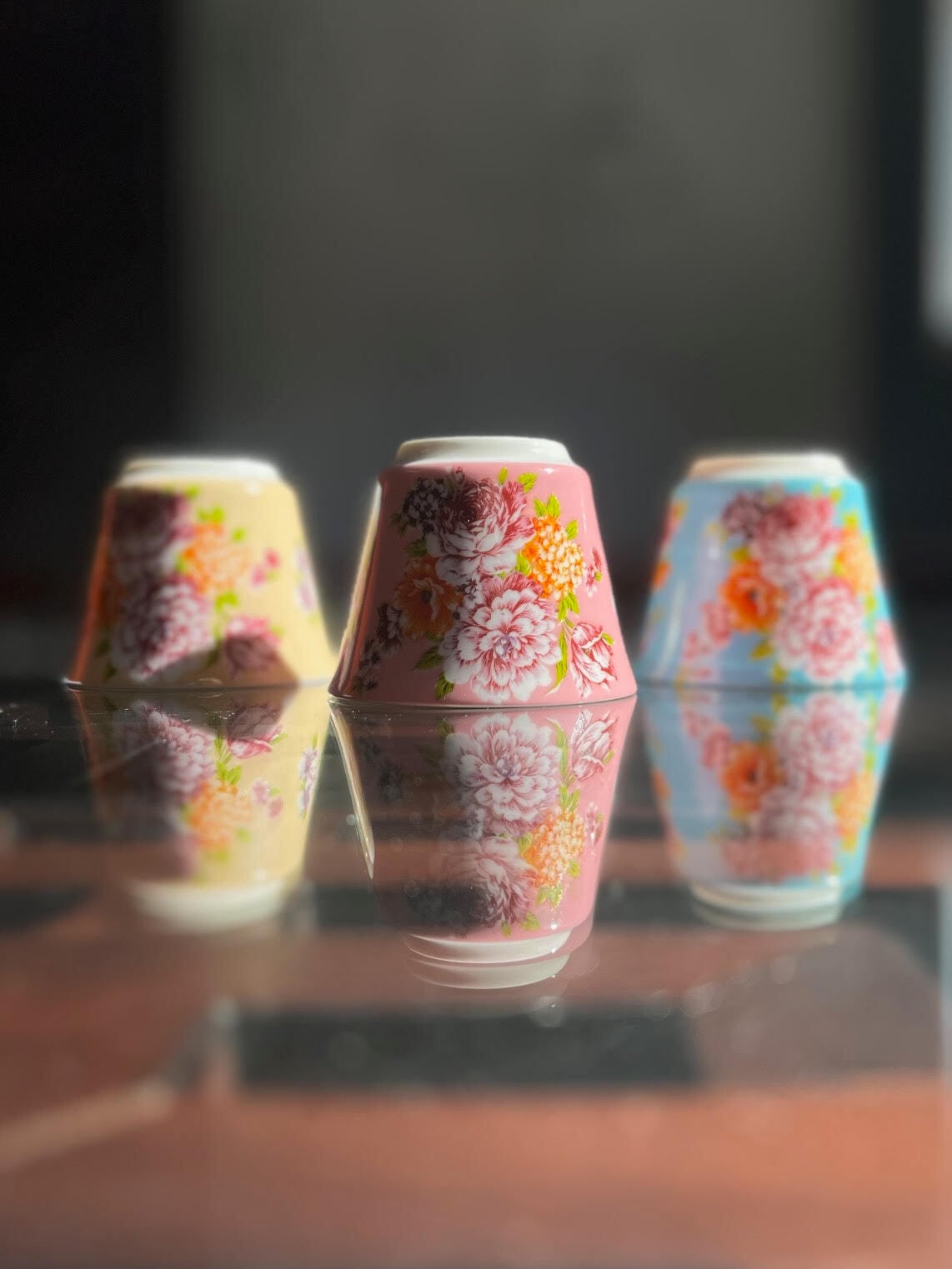 三希 花柄茶杯 | 台湾茶藝館 台湾茶カフェ 狐月庵