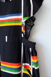 Black rainbow apron dress