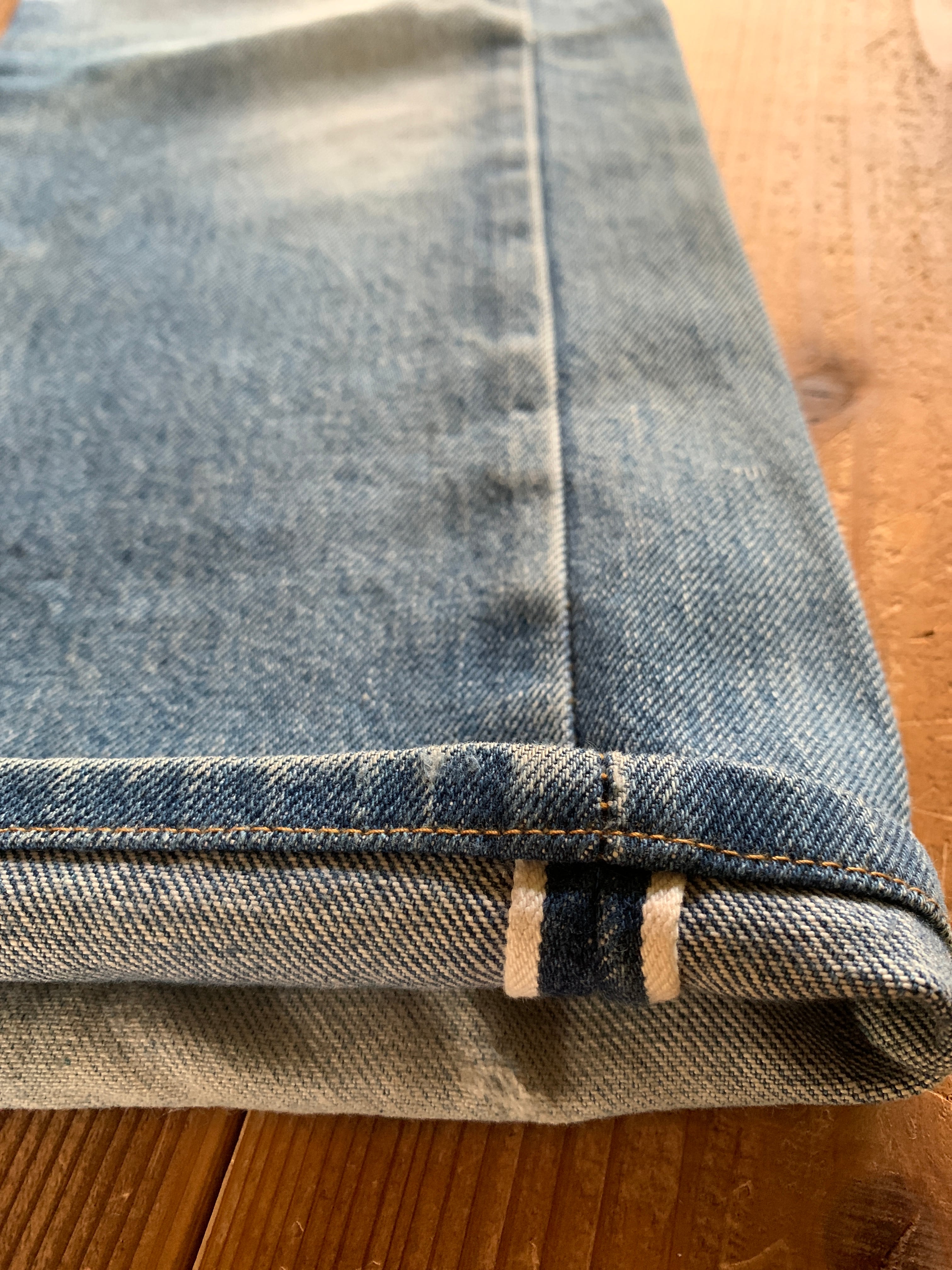 80's Levi's 501 デニムパンツ 赤耳 ボタン裏524  リペア跡あり 良色落ち 実寸(31x29)