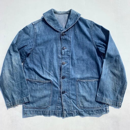 タタキVTG 40s U.S.NAVY デニム ショールカラー カバーオール チェンジ