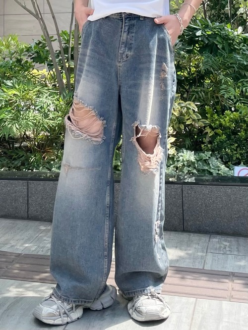 【ALUDE SELECT】lose clash damage denim