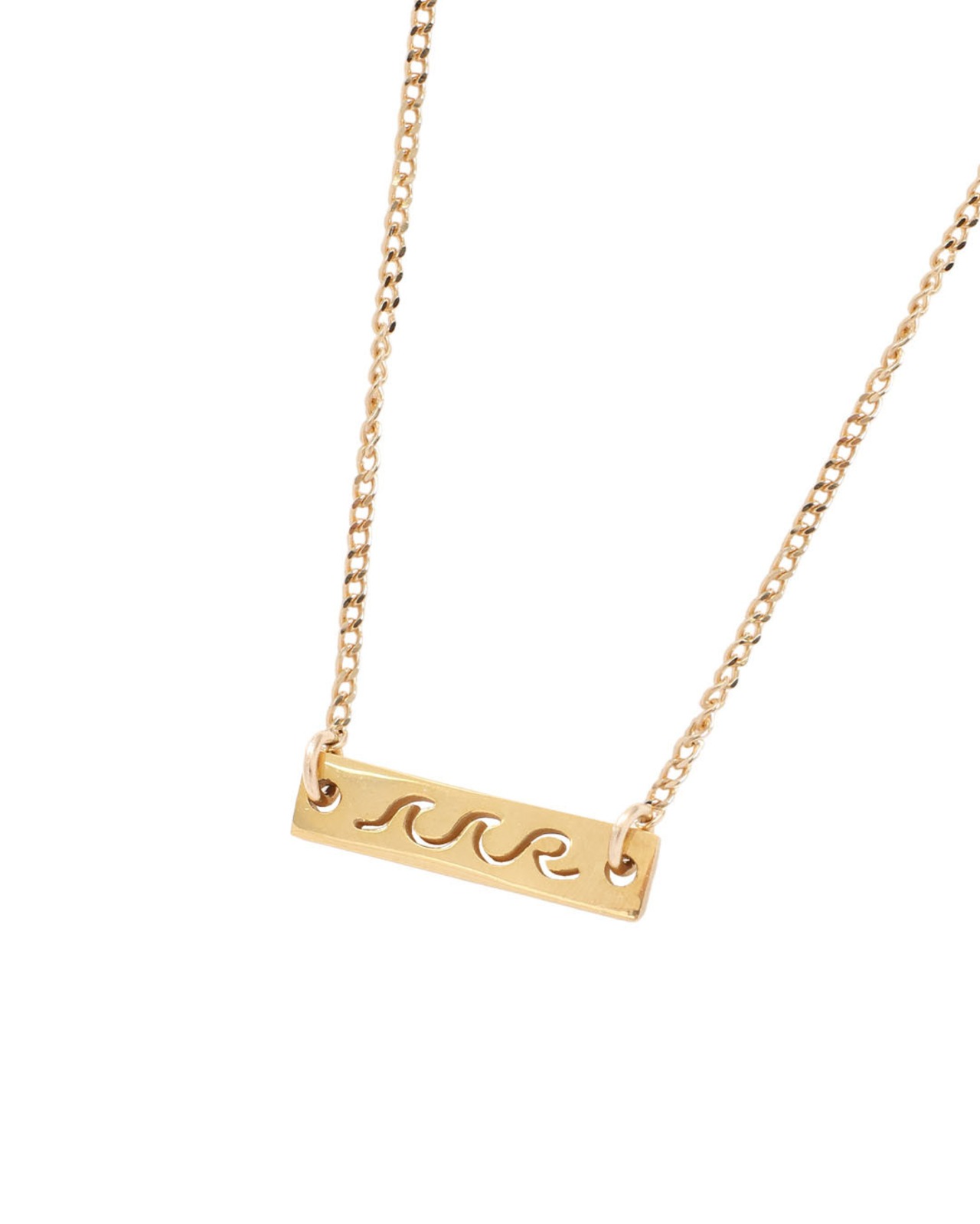 【#Re:room】18K WAVE ICON PLATE NECKLACE［REA247］
