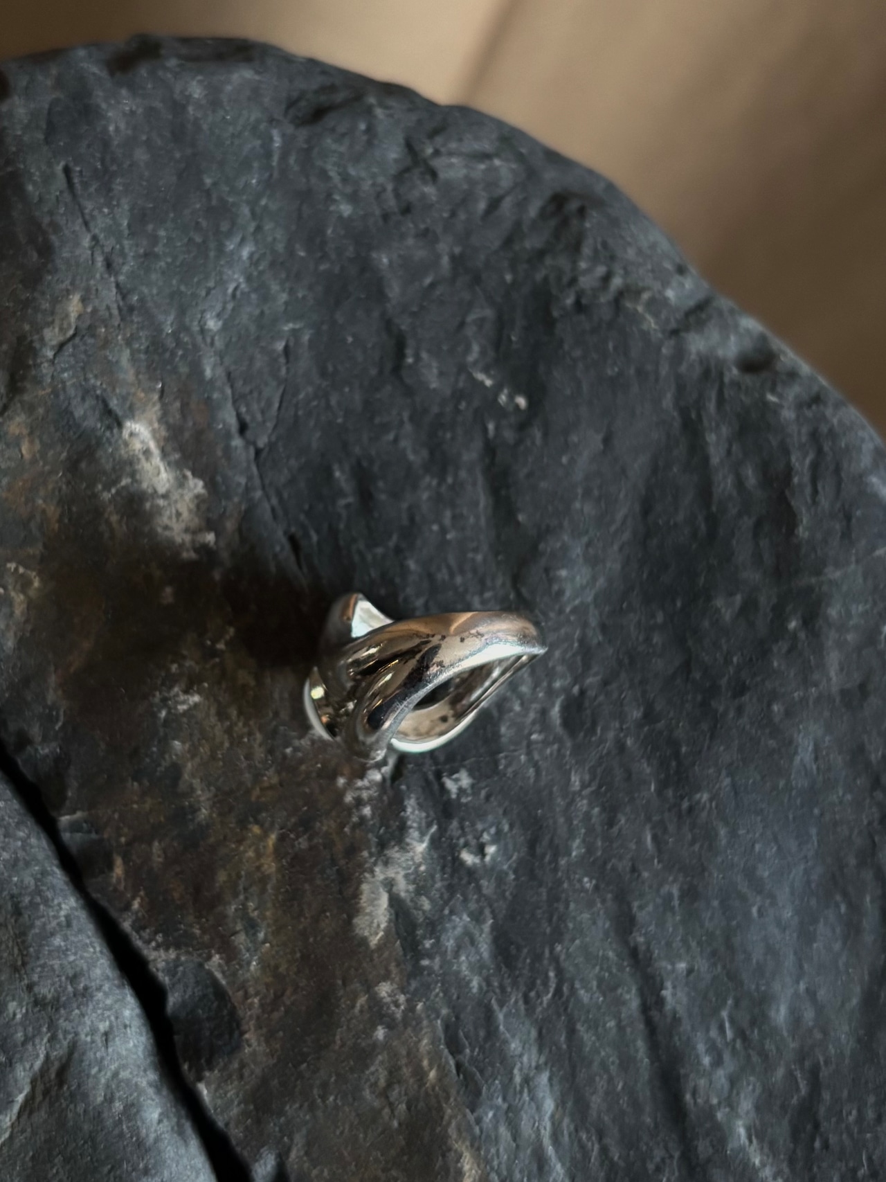 Silver 925 ring white oval-4-1