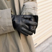 80's dead stock french army work leather grove