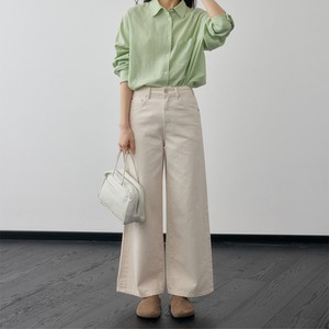 Wide Full-Length Denim Pants【4color】 T4301