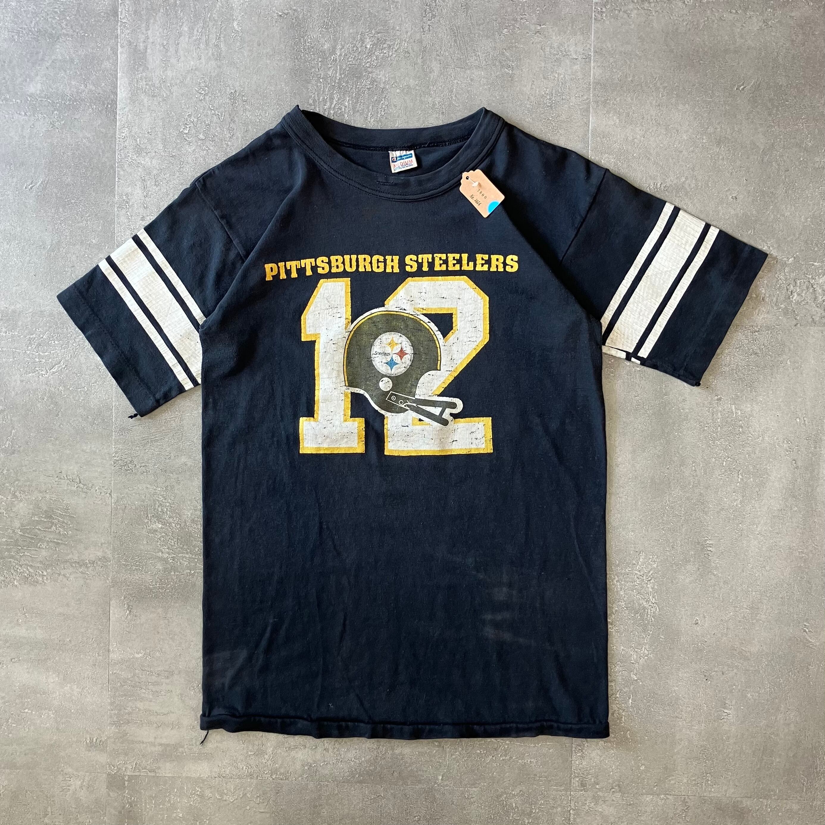 champion チャンピオン 70s バータグ ラバープリントTシャツ NFL M No.2666