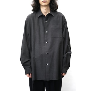[Blanc YM] (ブランワイエム) BL-22A-PWS Plaid Wide Shirt (gray)