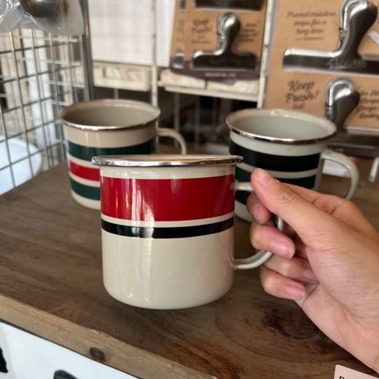 SS RIM ENAMELED MUG　3Type　ステンレス リム エナメル マグ　DULTON　マグ　stainless　