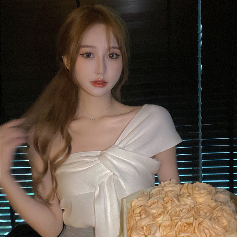 サマースタイルショートニットトップス 夏物 ピュア ドラファッションホール85995615201